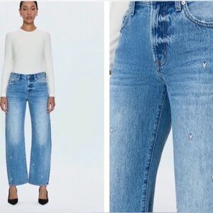 NWT PISTOLA Lexi Confetti Mid Rise Bowed Jean Size 10/30